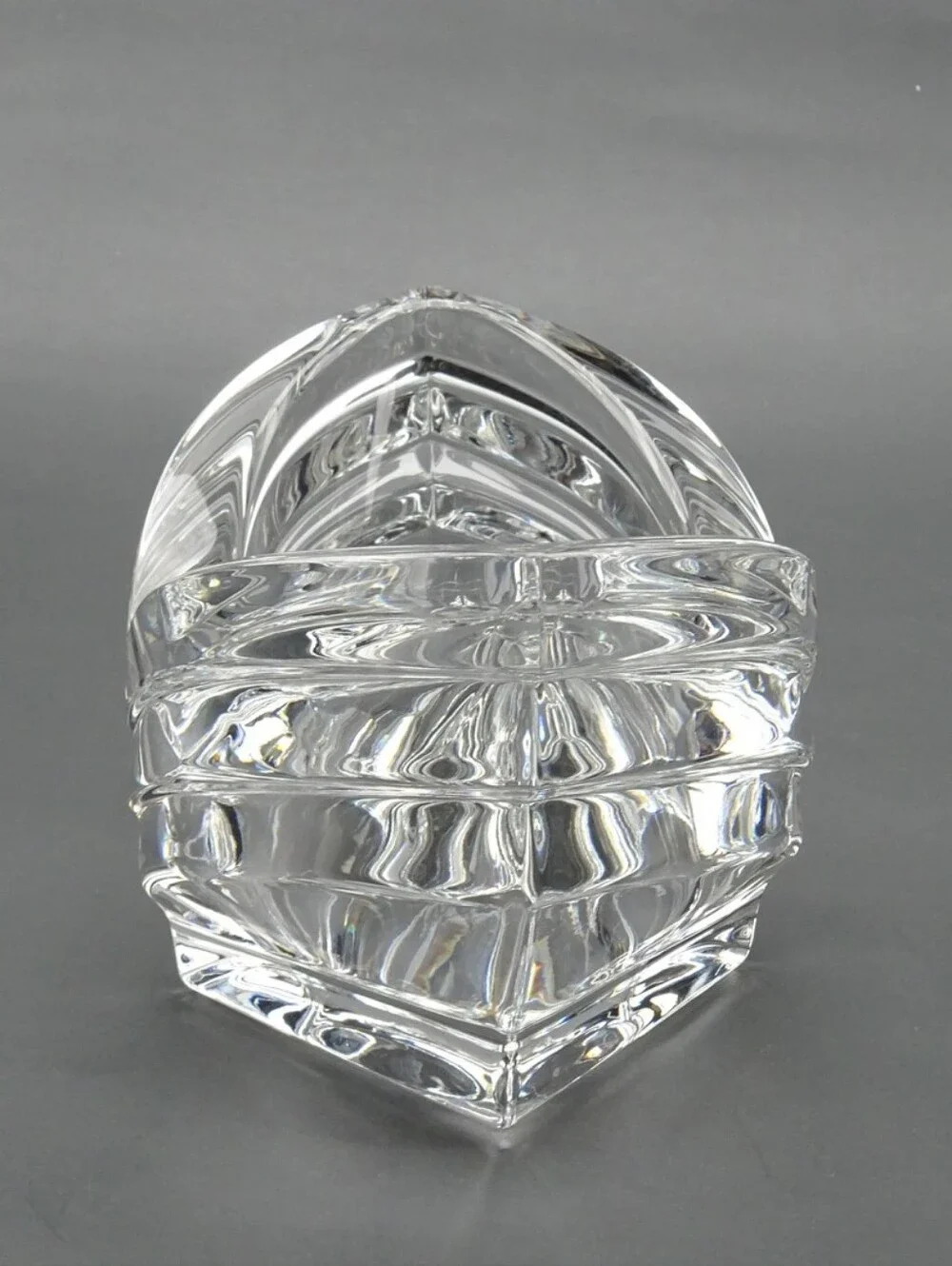 Vintage Mikasa Crystal Art Deco Votive Candle Holder/Trinket Dish - Germany